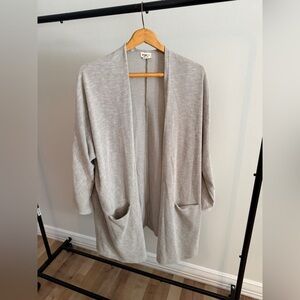 DONNI Light Gray Open Front Cardigan